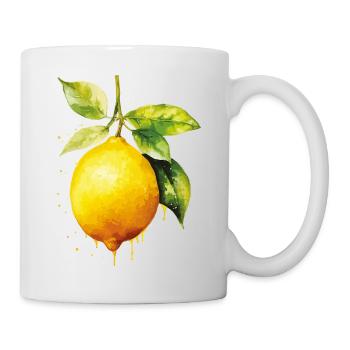 Watercolor lemons - Mug - white - Right