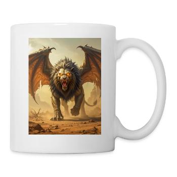 Egyptian Sphinx, lion body - Mug - white - Right