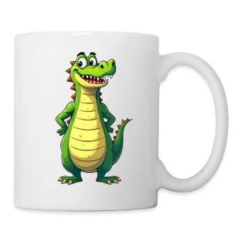 Krokodil Illustration Clipart Afrika Tier lustig - Tasse - Weiß - Rechts