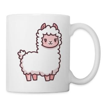 Cute Llama Cartoon - Mug - white - Right