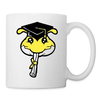 Caterpillar High School Graduation Passed College Worm - Mug - white - Right