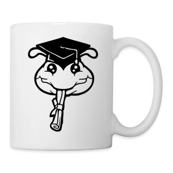Caterpillar High School Graduation Passed College Worm - Mug - white - Right