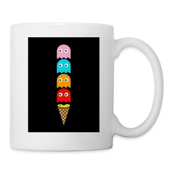 Dibujo de Helado con Fantasmas de Colores - Mug - white - Right