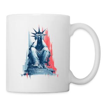 Sad Lady Liberty - Mug - white - Right