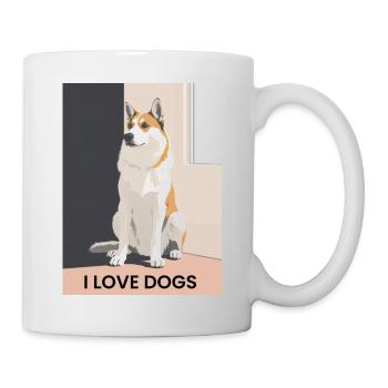 Dog Friendship Illustration - Mug - white - Right