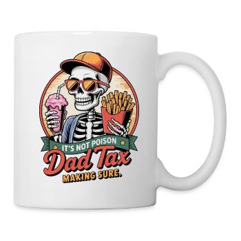 Drôle de papa squelette Impôt - Mug blanc - blanc - Droite