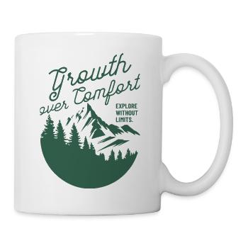 Wachstum über Komfort Adventure Design - Tasse - Weiß - Rechts