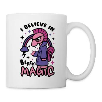 Grumpy Dark Pony Believes in Black Magic - Mug - white - Right