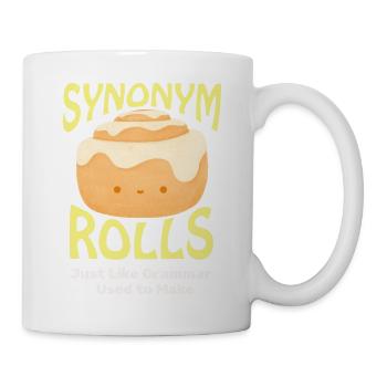 Joli rouleau à la cannelle avec thème synonyme - Mug blanc - blanc - Droite