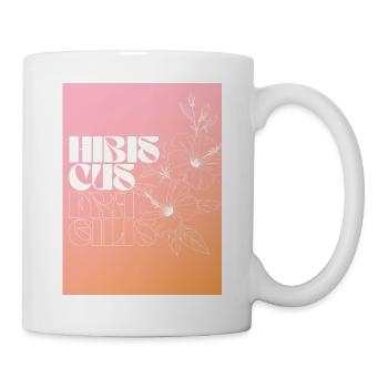 Hibiskus Individuelles Blumendesign - Tasse - Weiß - Rechts