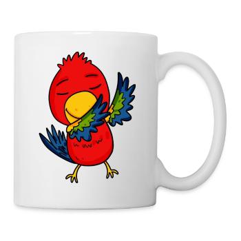 Motif de perroquet coloré - Mug blanc - blanc - Droite