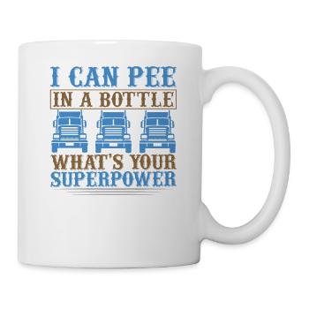 Starkes Superpower Truck Motiv - Tasse - Weiß - Rechts