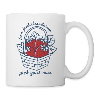 Strawberry Basket with Personalised Message - Mug - white - Right