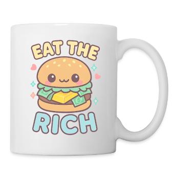 Eat the Rich Kawaii Burger - Mug - white - Right