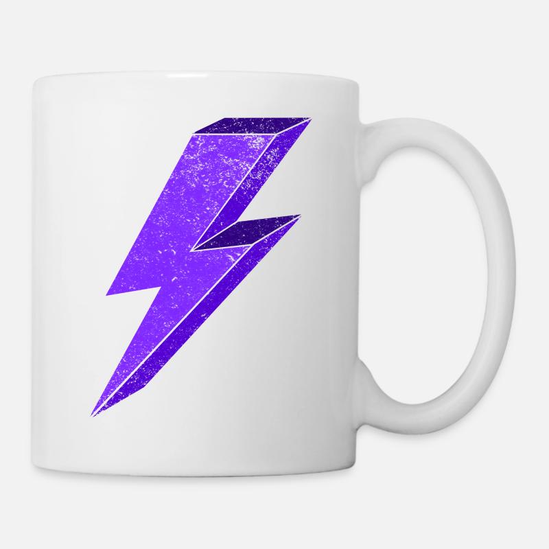 Elektrisierende Blitzgrafik für Kleidung 3D - Tasse - Weiß