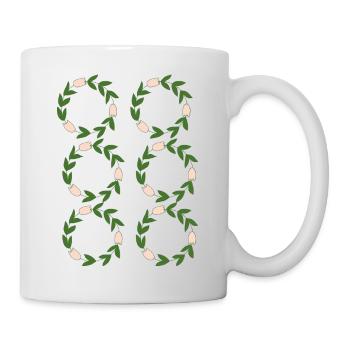 Floral pattern in grass shape - Mug - white - Right