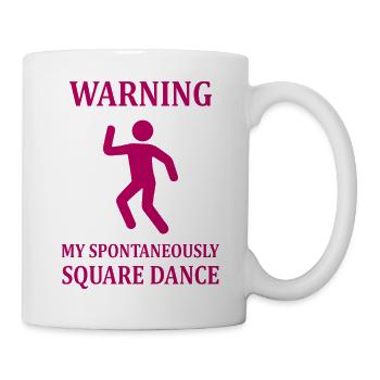 Warning Square Dance - Mug - white - Right