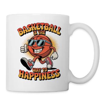 Basketball ist der Weg zum Glücklichsein Cartoon - Tasse - Weiß - Rechts