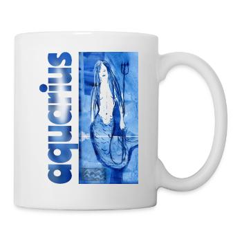 Sternzeichen Wassermann - Tasse - Weiß - Rechts