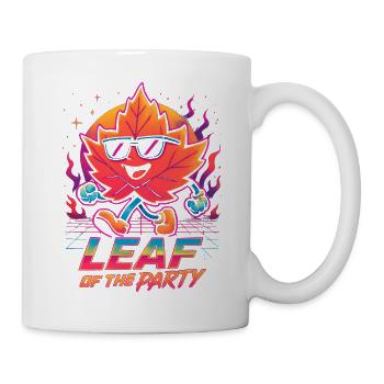 Leaf of the Party Happy Fall Harvest Autumn Leaf - Mug - white - Right