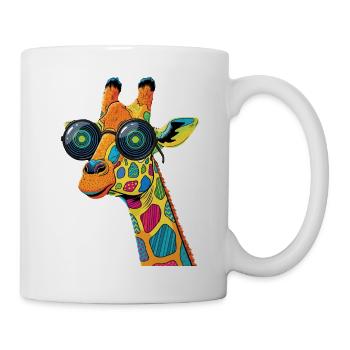 Girafe colorée avec des lunettes de soleil - Mug blanc - blanc - Droite