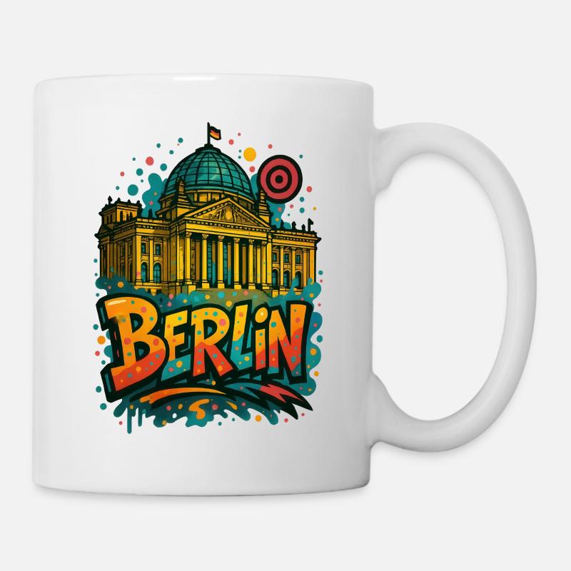 Reichstag Berlin Graffiti City Design - Tasse - Weiß