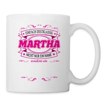 Qualitätsmerkmal Martha einfach Erstklassig - Tasse - Weiß - Rechts