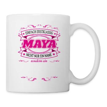 Qualitätsmerkmal Maya einfach Erstklassig - Tasse - Weiß - Rechts
