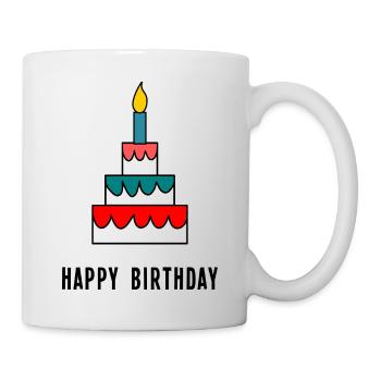 ALLES GUTE ZUM GEBURTSTAG. ALLES GUTE ZUM GEBURTSTAG. JAHRESTAG. - Tasse - Weiß - Rechts