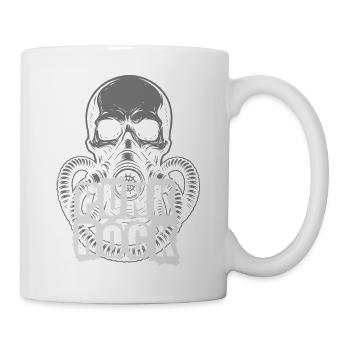 Cyber Skull Gas Mask Punk Rock Design - Mug - white - Right