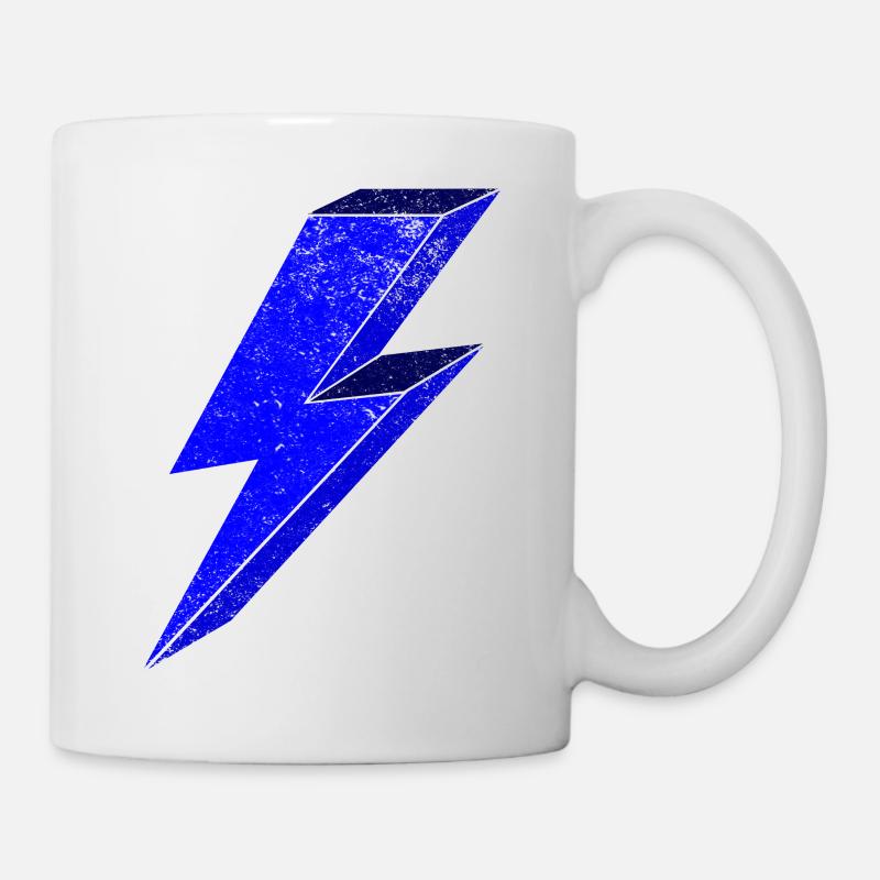 Conception d’éclairs bleus pour une 3D dynamique - Mug blanc - blanc