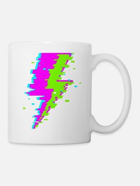 Psychedelic Digital Beam - Mug - white