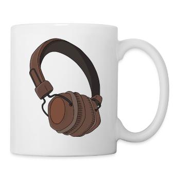 Retro Headphones Design for Music Lovers - Mug - white - Right
