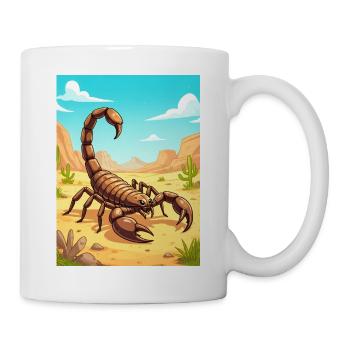 Deathstalker Scorpion – tödlich in der Wüste - Tasse - Weiß - Rechts