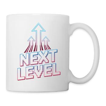 Next Level Gamer Pixel Retro Aufstieg Pfeile - Tasse - Weiß - Rechts
