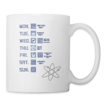 Illustration rétro de la planification hebdomadaire - Mug blanc - blanc - Droite