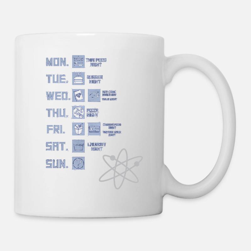 Illustration rétro de la planification hebdomadaire - Mug blanc - blanc
