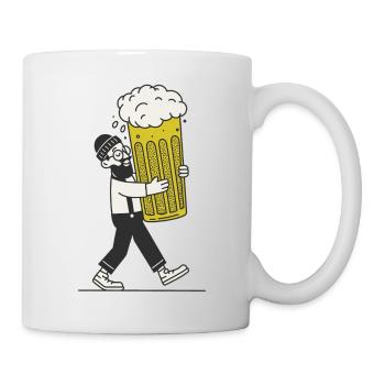 Bierhipster - Tasse - Weiß - Rechts