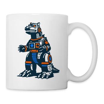 Futuristischer Dinosaurier Mecha - Tasse - Weiß - Rechts