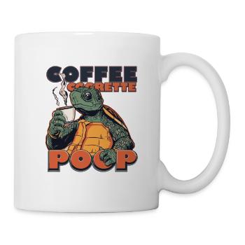 Lizard Schildkröte Kaffee Kippe Gaffel Zigarette - Tasse - Weiß - Rechts