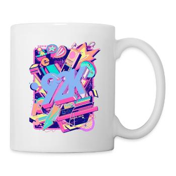 Neon 90s Retro Teaser Y2K - Mug - white - Right