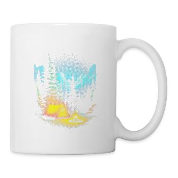 Starry Night Campfire Forest Scene - Mug - white - Right