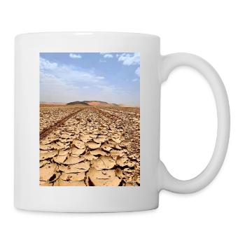 Desert sand and vehicle tracks - Mug - white - Right
