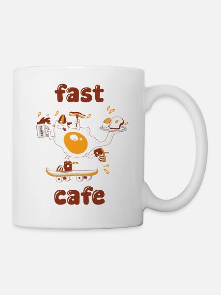 Schnelles Cafe - Tasse - Weiß