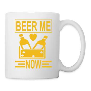 Beer me now - Tasse - Weiß - Rechts