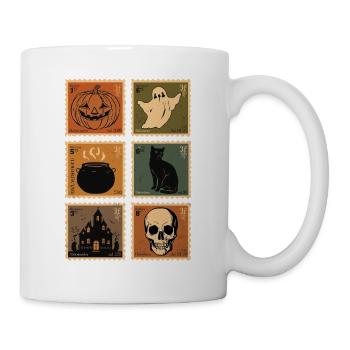 Vintage Halloween Monster Deklination - Tasse - Weiß - Rechts