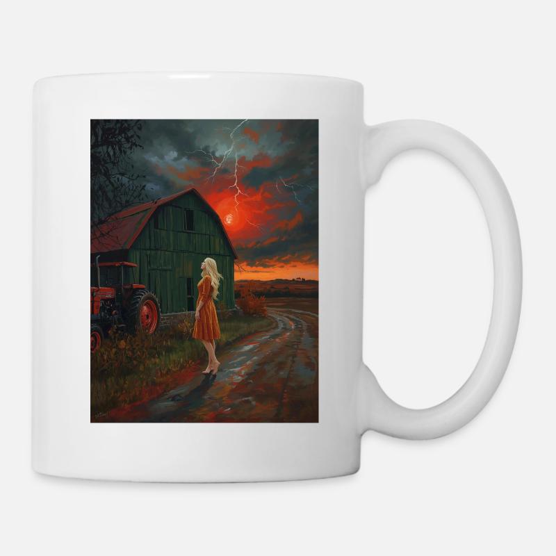 Mystischer Sturmhimmel mit Weitblick - Tasse - Weiß