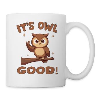 Cute Owl with Encouraging Message - Mug - white - Right