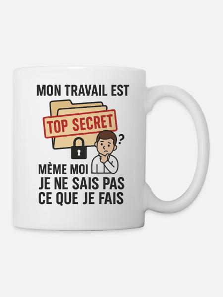 travail humour - Mug blanc - blanc