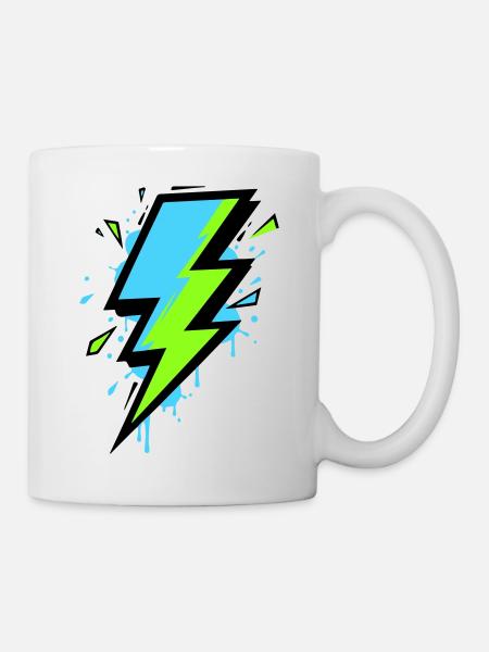 Rayon de l’électricité moderne - Mug blanc - blanc